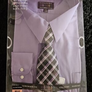 Alexander Julian Lavender Dress Shirt with Tie